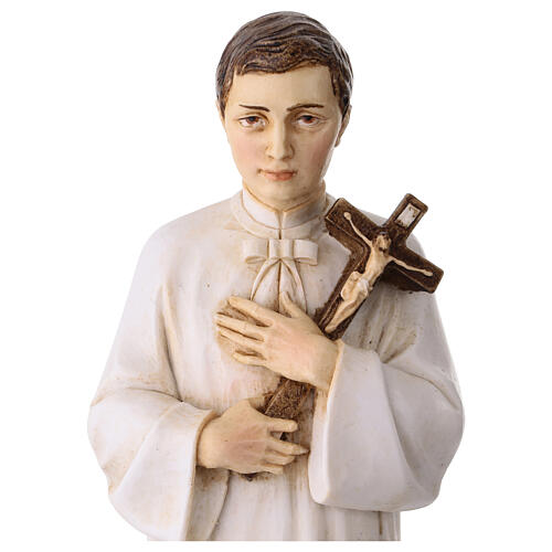 Saint Luigi statue in colored resin, 28 cm 2
