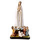 Os Três Pastorinhos com Nossa Senhora de Fátima estátua resina colorida 25 cm s1