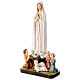 Os Três Pastorinhos com Nossa Senhora de Fátima estátua resina colorida 25 cm s2