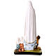 Os Três Pastorinhos com Nossa Senhora de Fátima estátua resina colorida 25 cm s4