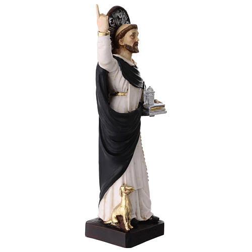 Figurka Świętego Dominika, kolorowa żywica, 28 cm 4