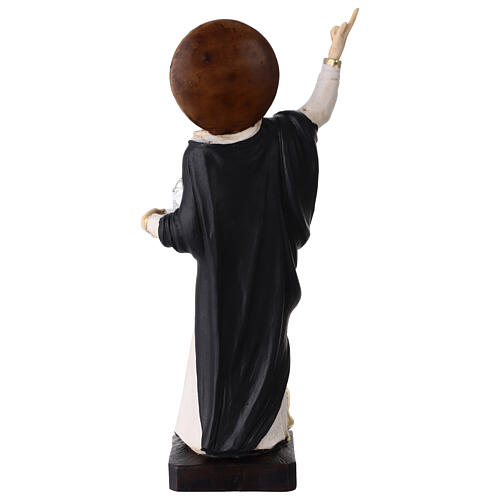 Figurka Świętego Dominika, kolorowa żywica, 28 cm 5