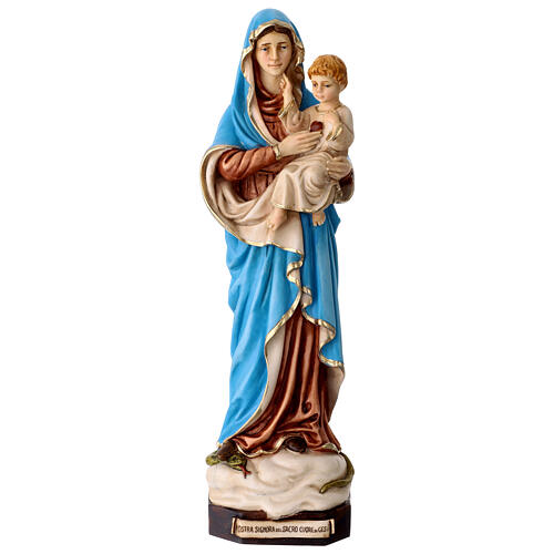 Statue Our Lady Sacred Heart of Jesus painted resin, 30 cm 1