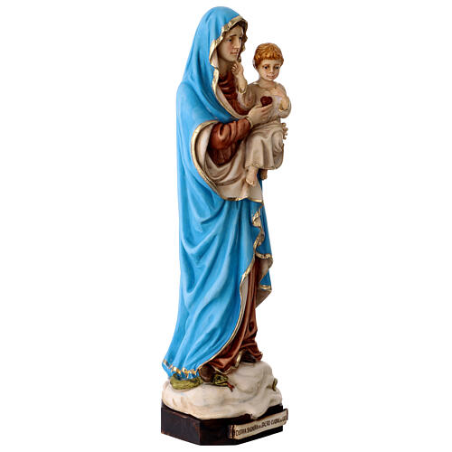 Statue Our Lady Sacred Heart of Jesus painted resin, 30 cm 3