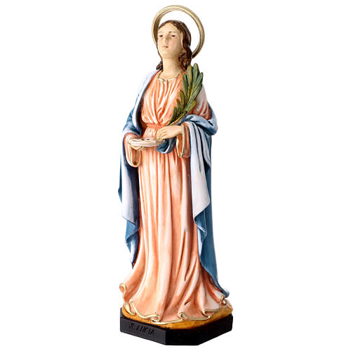 Heilige Lucia – handbemalte Statue aus Resin, 28 cm 3
