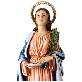 Santa Lucia statua resina dipinta 28 cm