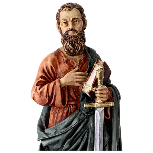 Saint Paul statue in painted resin, 28 cm 2