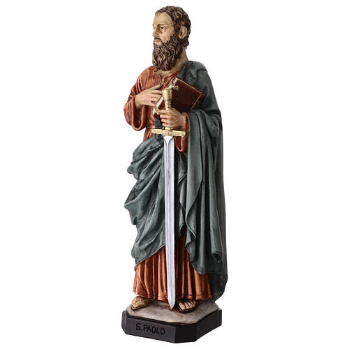 Saint Paul statue in painted resin, 28 cm 3
