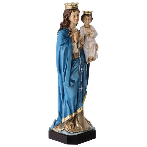 Statua Madonna del Rosario resina colorata 28 cm 5