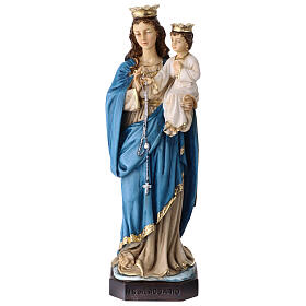 Our Lady of the Rosary Colored Resin Statue, 28 cm