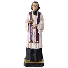 Heiliger Jean Marie Vianney – Pfarrer von Ars – handbemalte Statue aus Resin, 25 cm