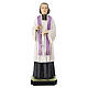 Painted resin statue of John Vianney, Curé d'Ars, 10 in s1