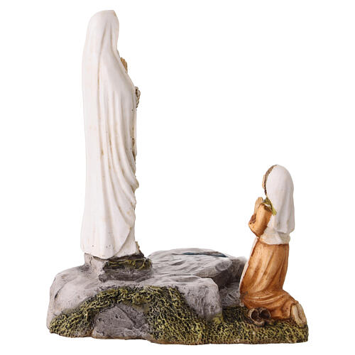 Aparição Bernadette Nossa Senhora de Lourdes 10 cm resina colorida 4