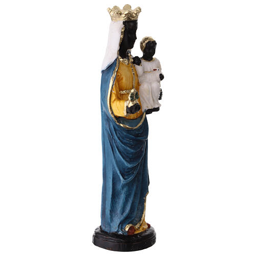 Our Lady of Oropa Statue in painted resin, 15 cm 3