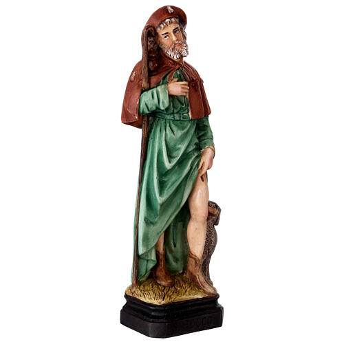 San Roque estatua resina pintada 20 cm 3