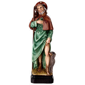 Święty Roch figurka żywica kolorowa, 20 cm