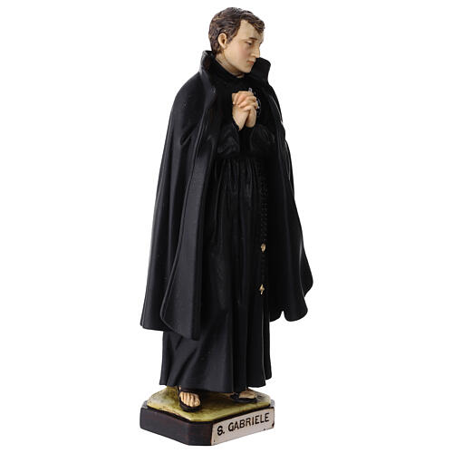 St. Gabriel colourful resin statue, 8 in 4
