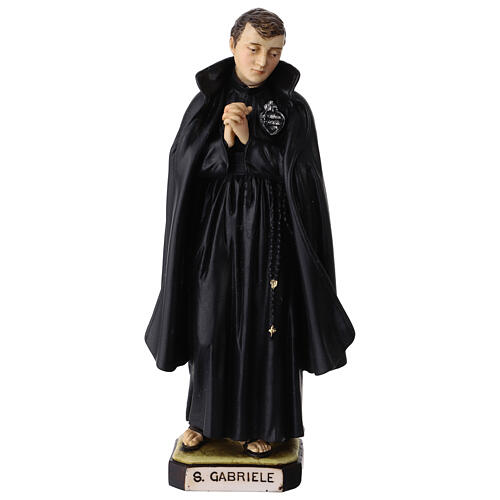 San Gabriele statua resina colorata 20 cm 1