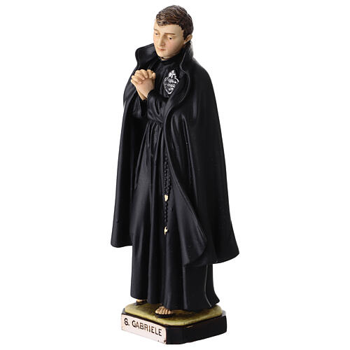 San Gabriele statua resina colorata 20 cm 3