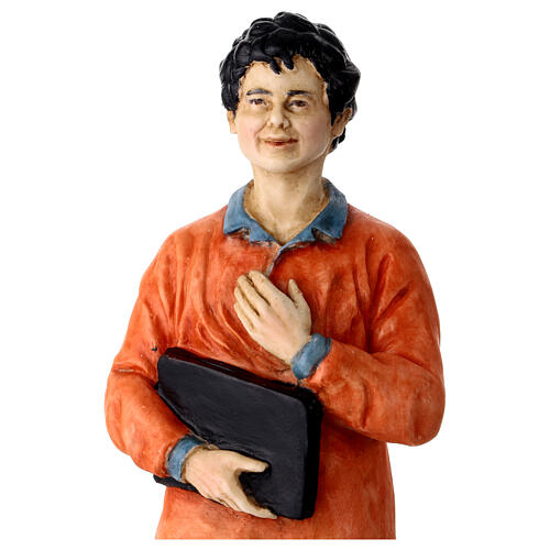 Estatua Carlo Acutis resina colorida 30 cm 2