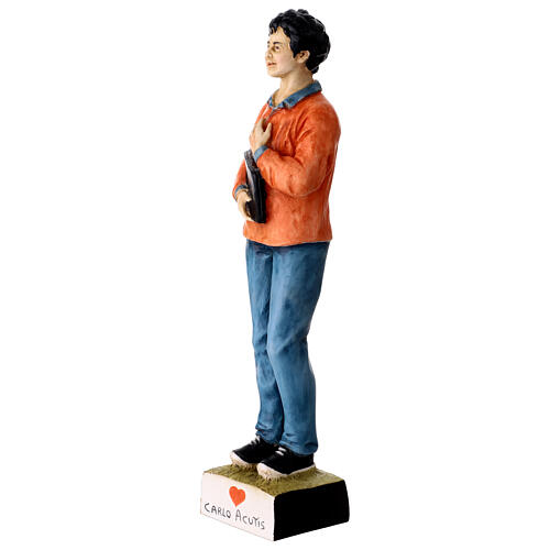 Estatua Carlo Acutis resina colorida 30 cm 3