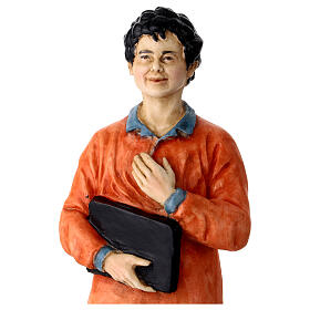 Statue Carlo Acutis en résine colorée 30 cm