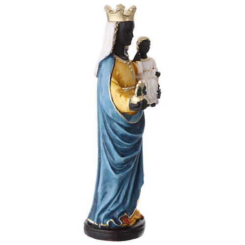 Estátua Virgen de Oropa 28 cm resina coloreada 3