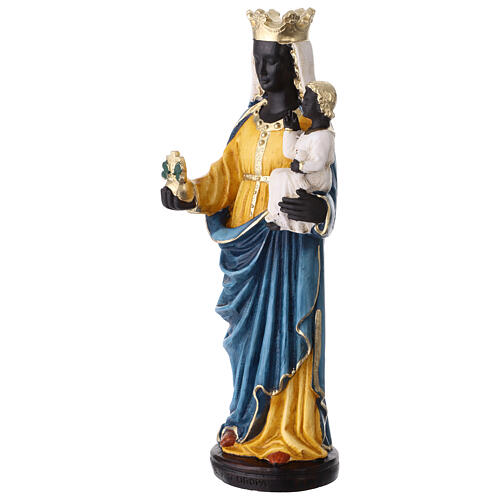 Statue Our Lady of Oropa in colored resin, 28 cm 2