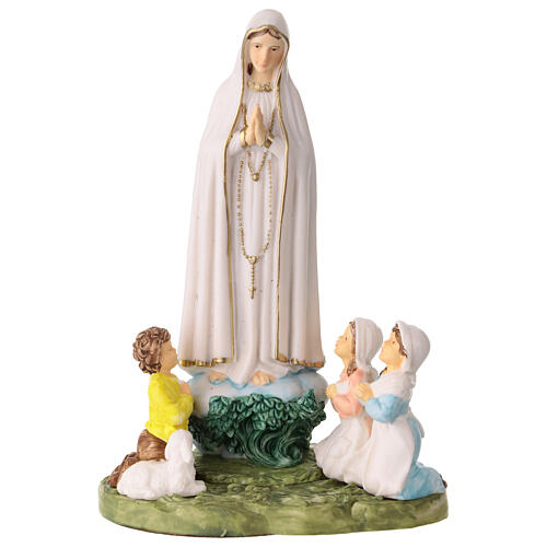 Our Lady of Fatima Statue with Shepherds Colored PVC 16 cm 1