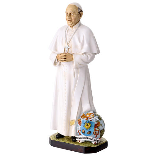 Estatua Papa Francisco resina pintada 30 cm 3