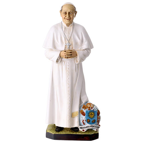 Statua Papa Francesco resina dipinta 30 cm 1