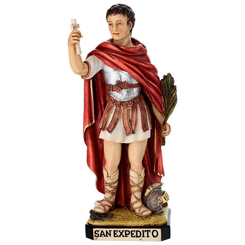 Statue Saint Expédit 30 cm résine colorée 1