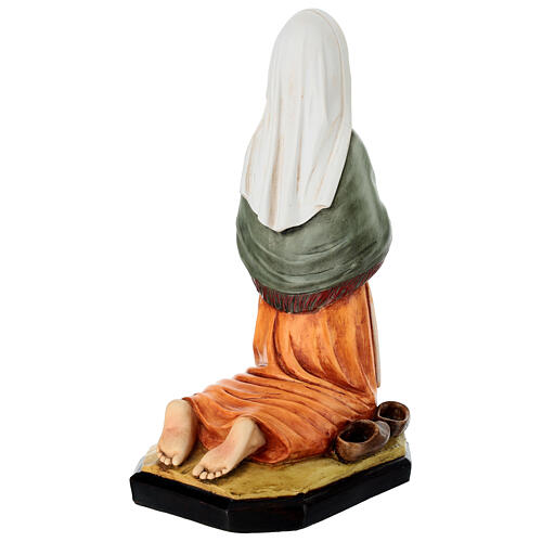 Estátua de Santa Bernadette em resina colorida 30x13x15 cm 7