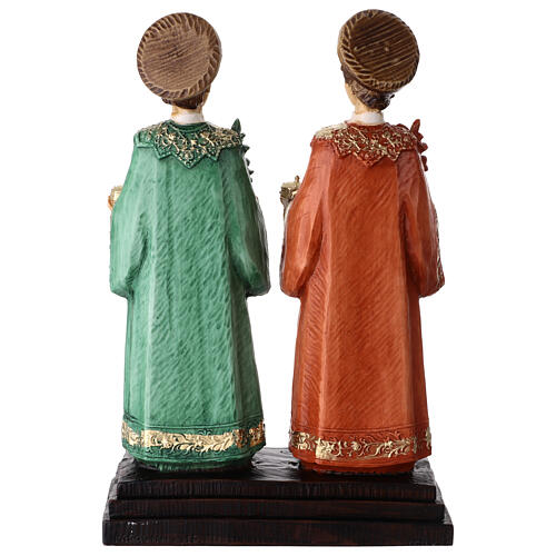 Estátua Santos Médicos 30 cm resina colorida 6