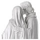 White resin Holy Family statue with wooden base, 14 in s7