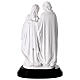 White resin Holy Family statue with wooden base, 14 in s8