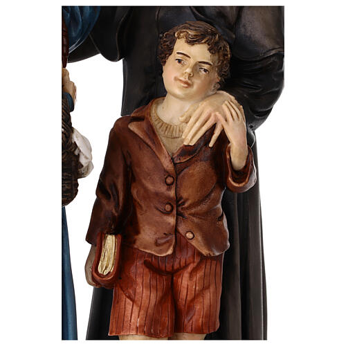 Don Bosco mit Mamma Margherita – handbemalte Statue aus Resin, 28 cm 6