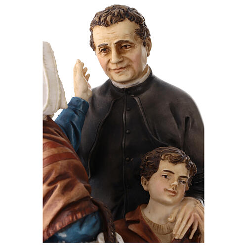 Statue of Mom Margherita and Don Bosco, painted resin, 11 in 2