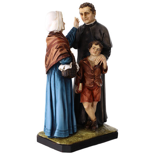 Statue of Mom Margherita and Don Bosco, painted resin, 11 in 5