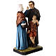 Estátua Mamma Margherita y Don Bosco resina pintada 28 cm s5