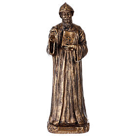 Heiliger Charbel – bronzierte Statue aus Resin, 40 cm