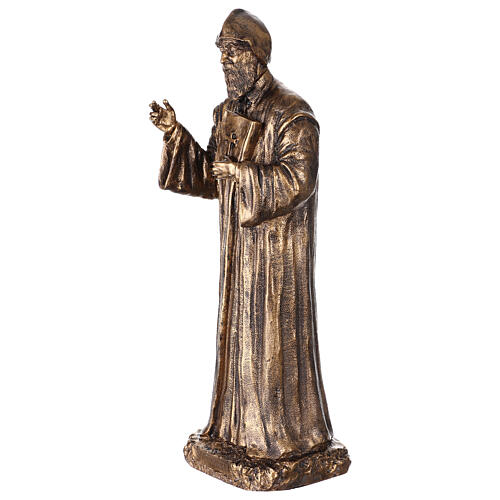 Statua San Charbel resina bronzata 40 cm 3