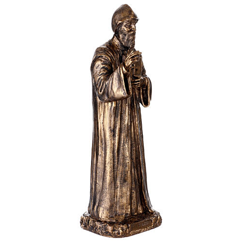 St. Charbel Statue in Bronzed Resin, 40 cm 5
