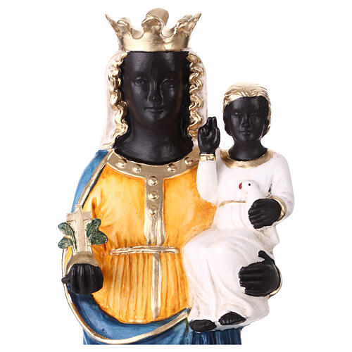 Estátua resina Nossa Senhora de Oropa pintada 40 cm 2