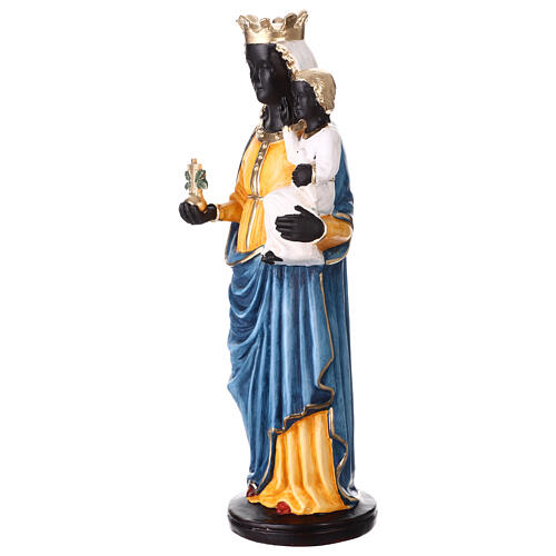 Estátua resina Nossa Senhora de Oropa pintada 40 cm 3