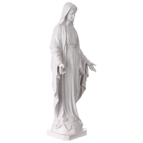 Our Lady of the Miraculous Medal, white resin statue, 20 in 6