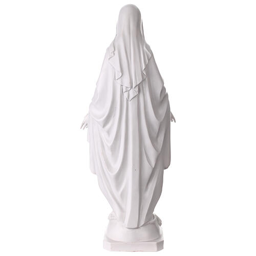 Our Lady of the Miraculous Medal, white resin statue, 20 in 9