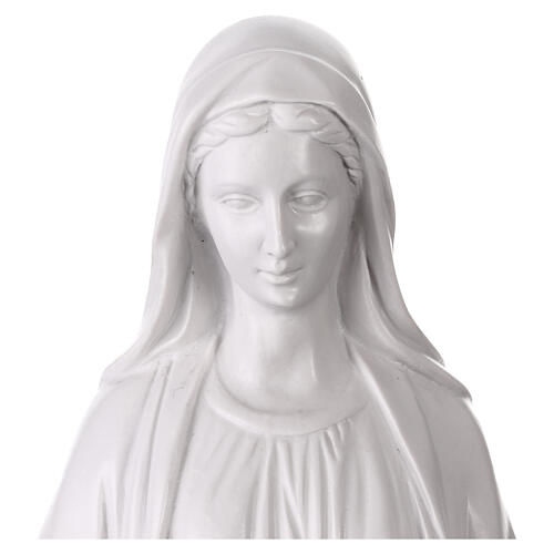 Estatua Virgen Milagrosa resina blanca 50 cm 2