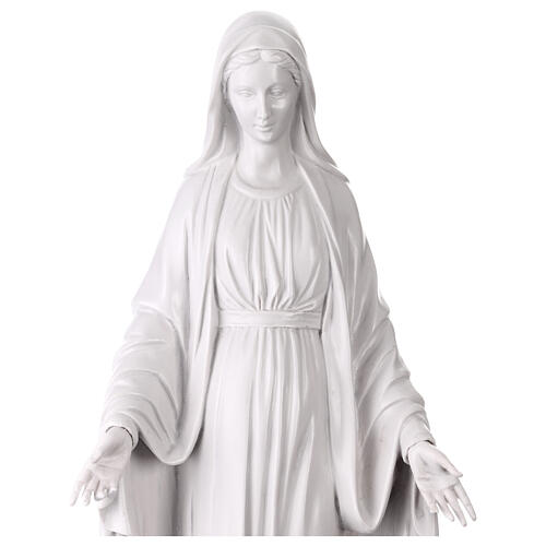 Estatua Virgen Milagrosa resina blanca 50 cm 3