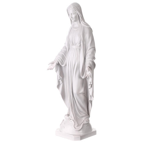 Estatua Virgen Milagrosa resina blanca 50 cm 4